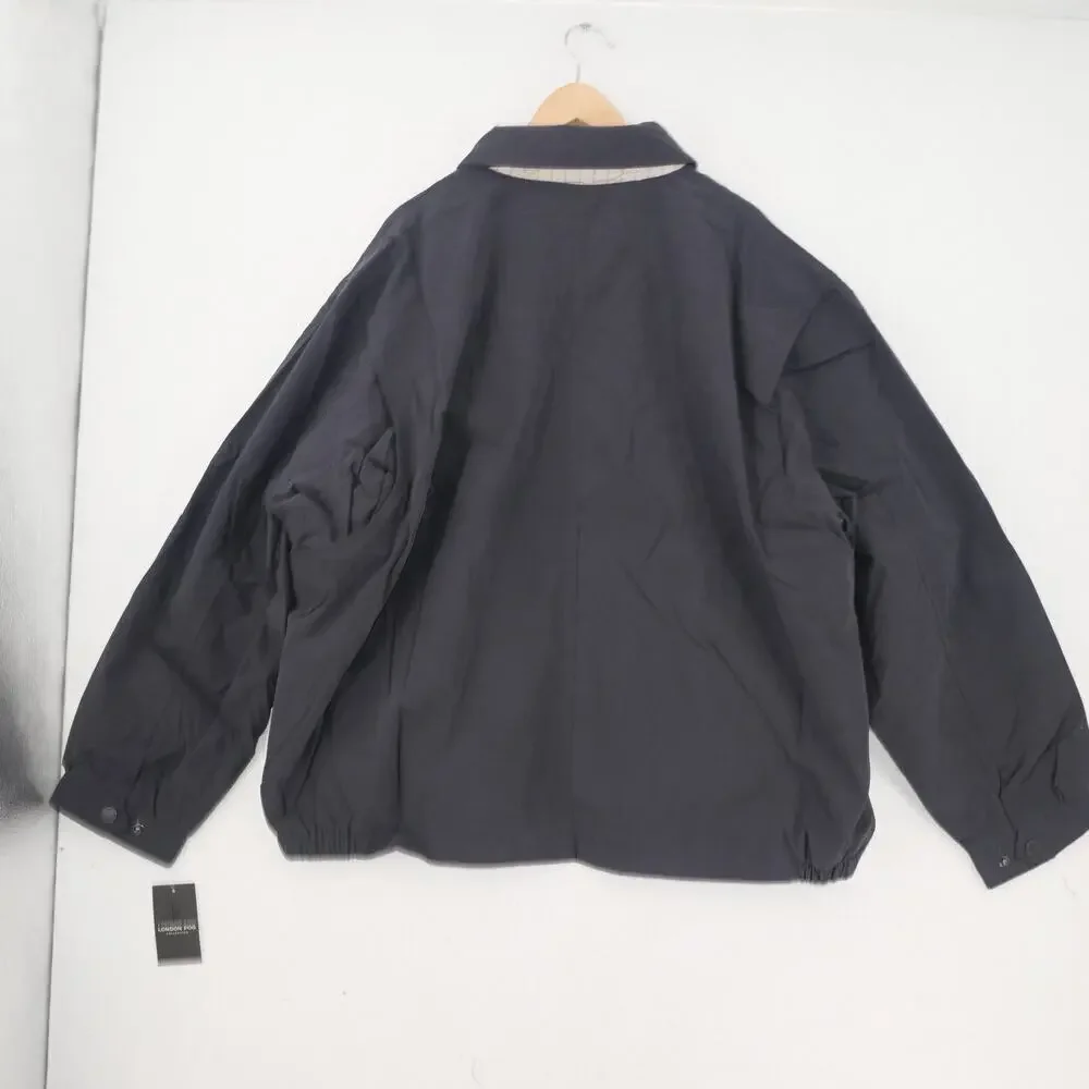 NEW London Fog Tall Men's 3XL Auburn Lightweight Golf Jacket Navy Blue